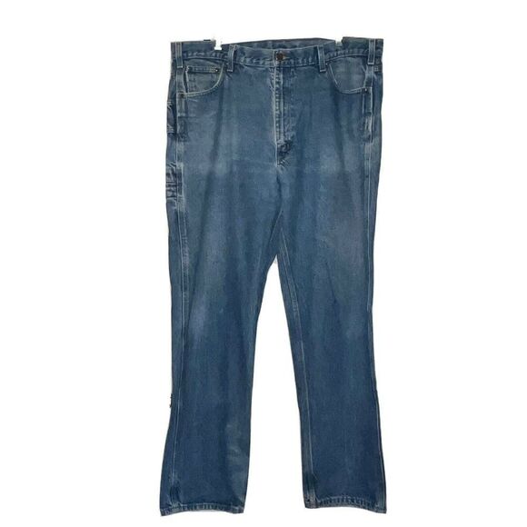 Carhartt Jeans 40x34 Carpenter Utility Relaxed Fit 14806 Work Denim - Picture 1 of 15